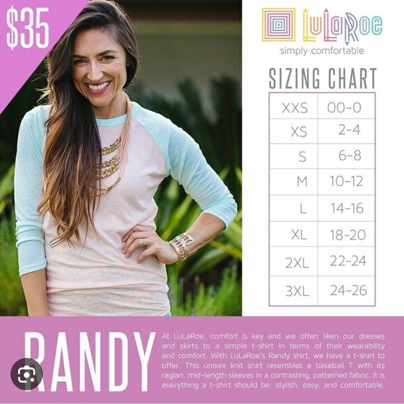 LuLaRoe Nautical Randy Tee Size Small - Picture 4 of 4